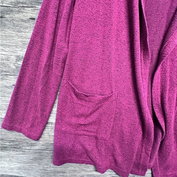 Pink Rose Cardigan with Long Sleeves and Shawl Collar - Picture 6 of 8